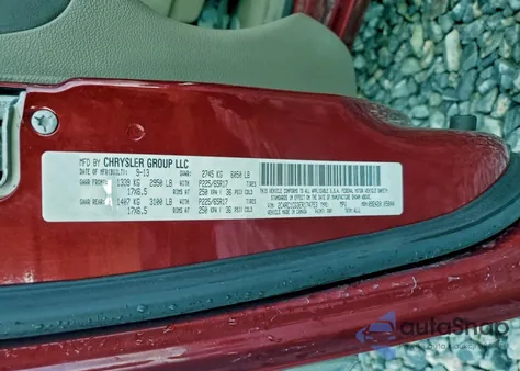 2014 Chrysler Town & Country Touring L z USA, uszkodzony, nr VIN 2C4RC1CG3ER174753